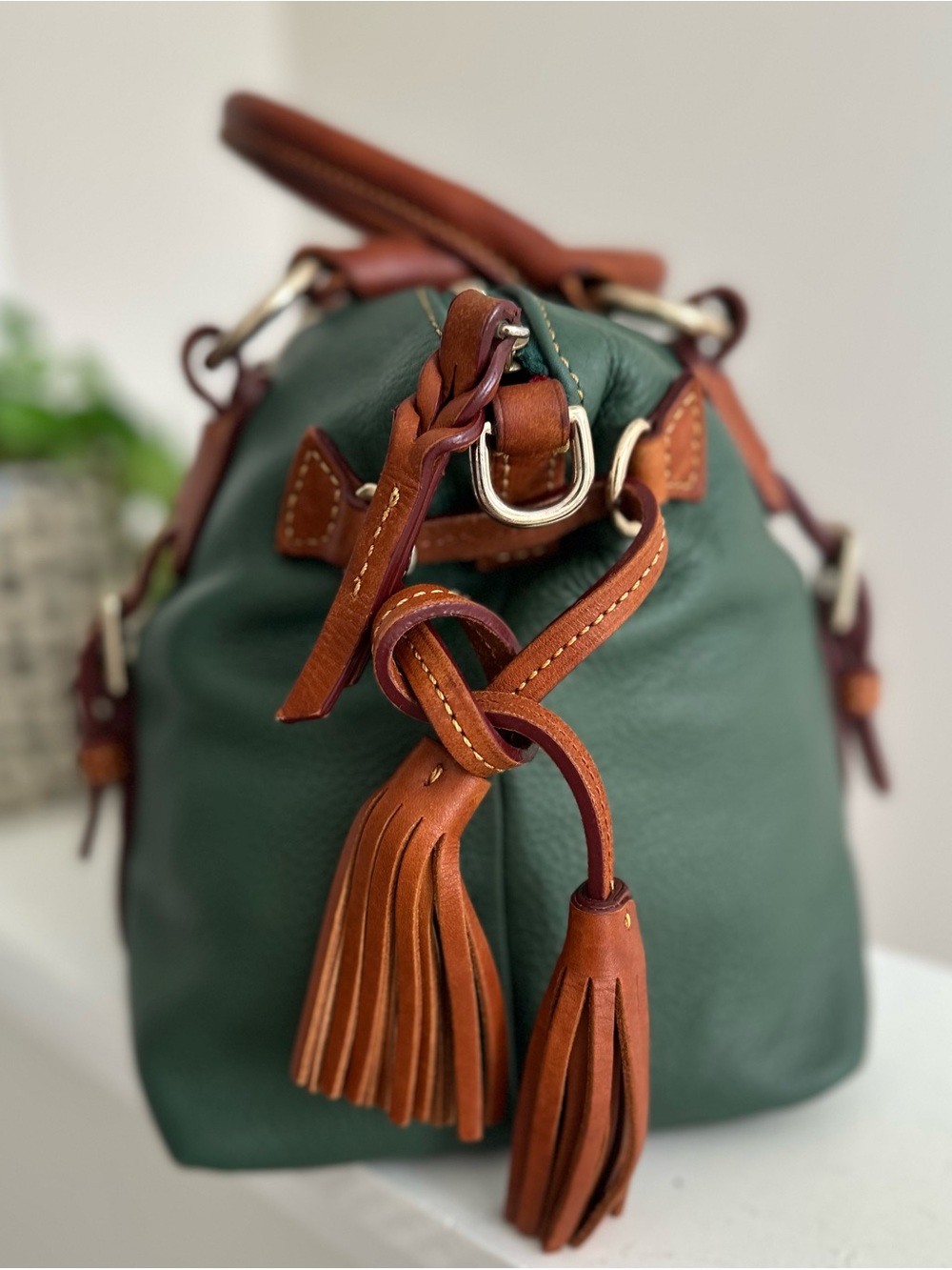 Dooney & Bourke Bristol Satchel in Ivy Green - Picture 5 of 16